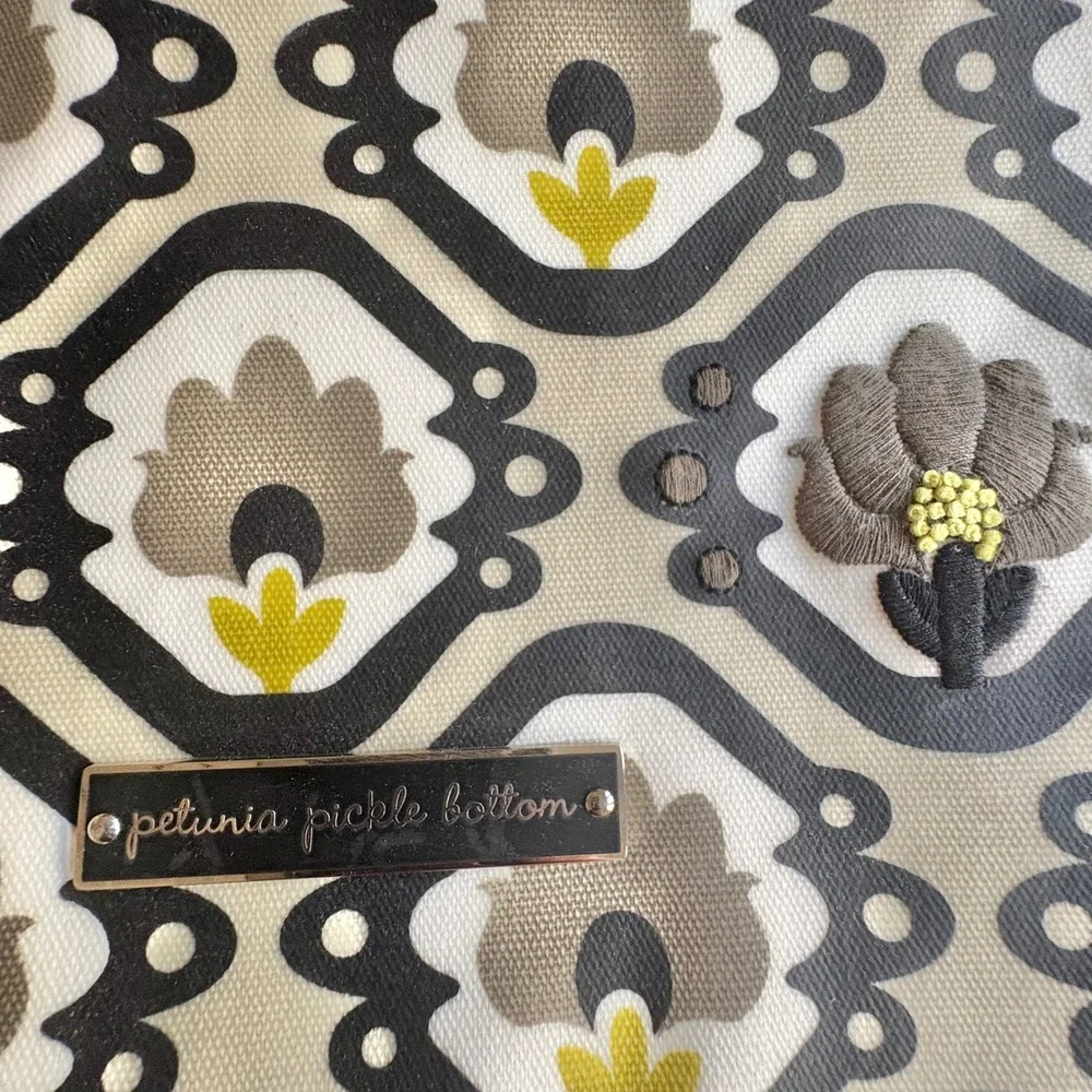 $198 PETUNIA PICKLE BOTTOM Boxy Backpack‎ Diaper Bag Floral Designer Mom Purse